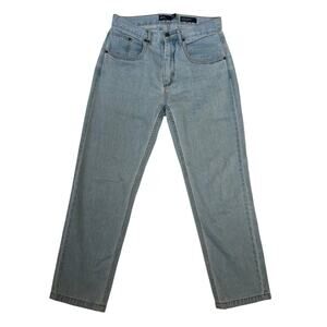 Afends Hemp Revolution Light Wash Straight Leg 90s Jeans sz 30 Organic Cotton